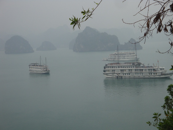 A misty view from half way up the hill