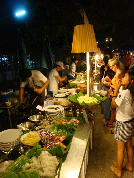 Outdoor food preparation/sales.