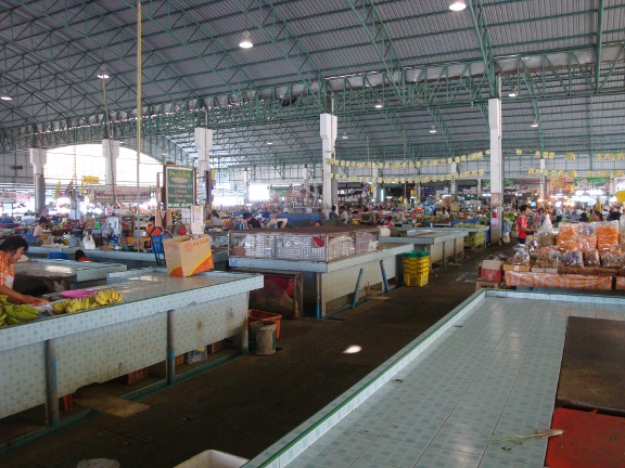 Inside the market.