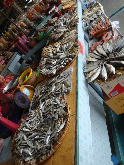 Selling dried fish