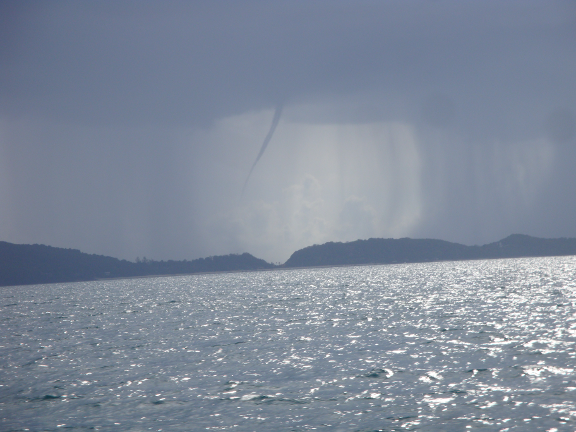 treated to a twister during the storm