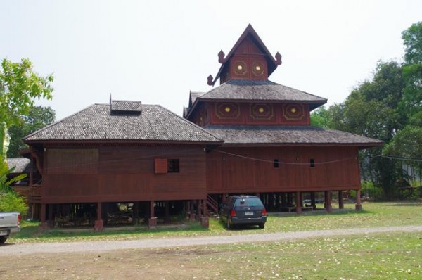 Old teak &quot;house&quot; in Phrae City.