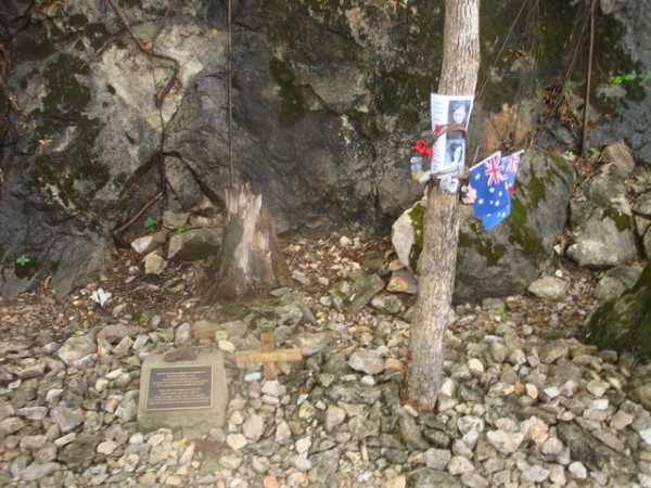 Situated along this stretch were a lot of Australian tributes (flags) in memory of those who suffered on this stretch.