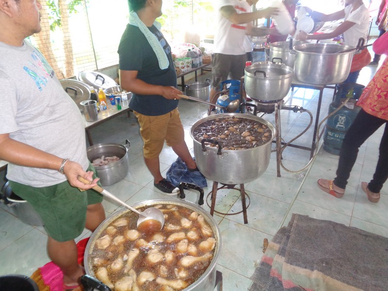 preparations were busily being made for 200 hungry older kids