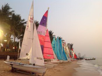 Lined up for the start of the Rudder race