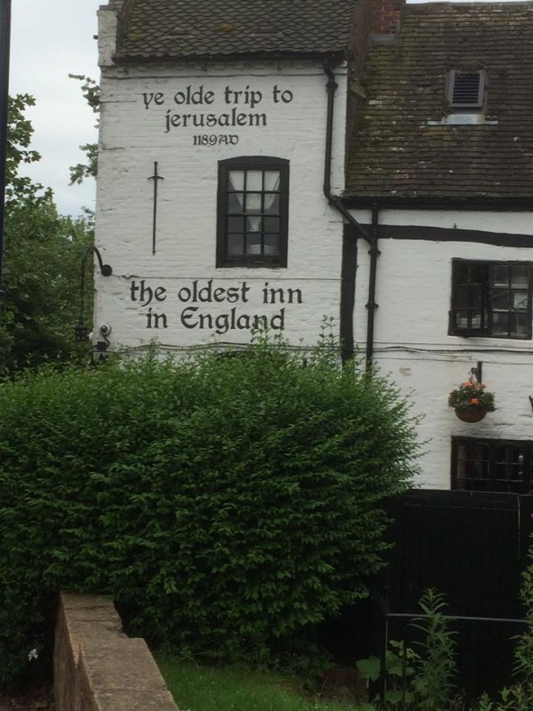 A pint in the oldest inn in England.