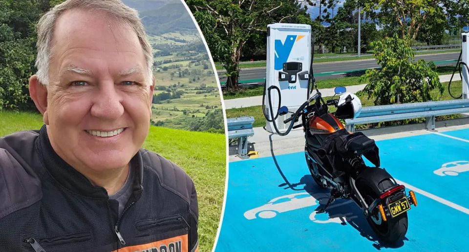 Gordon Walker says he caught an Electric Vehicle driver unplugging his electric motorbike from a charging bay. Source: Gordon Walker