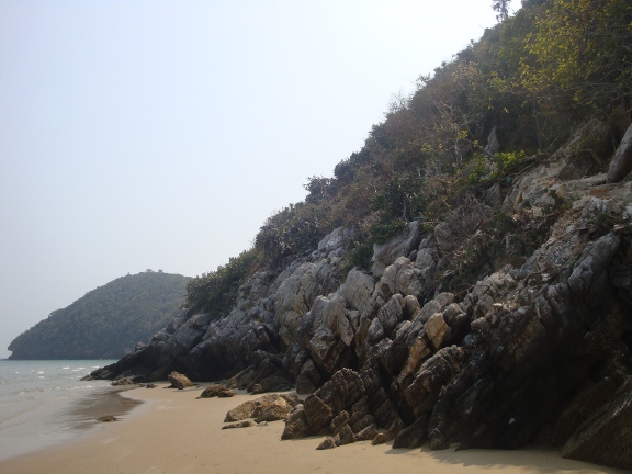 The beach looking South