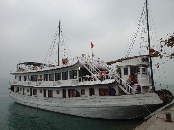Our Junk docked beside Dao Soi Sim Beach