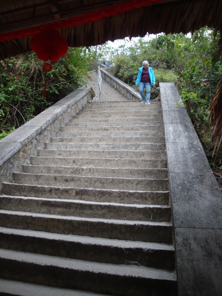 On the way up