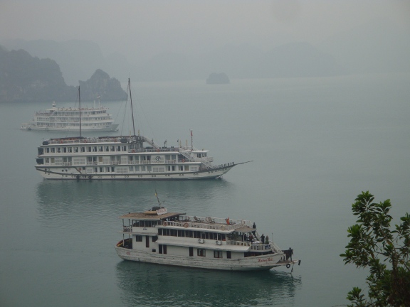 A misty view from half way up the hill