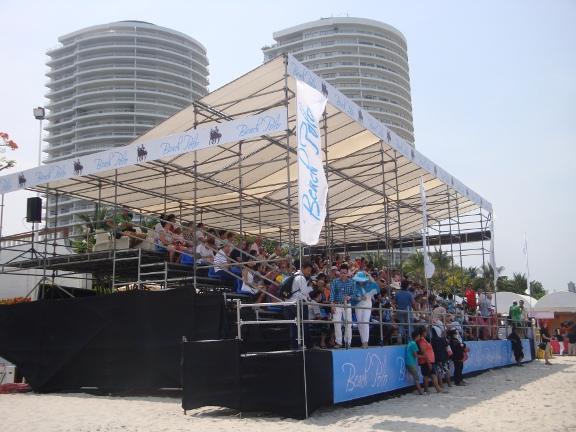 the shade of the grandstand