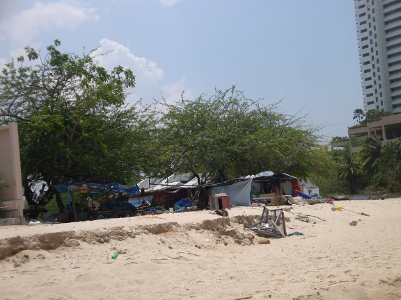 primitive fishermen’s huts