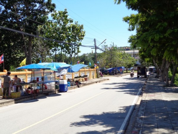 dozens of stalls being set up to sell all manner of items