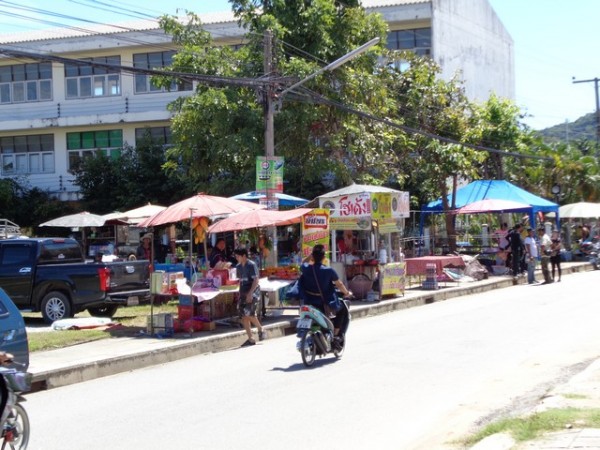 dozens of stalls being set up to sell all manner of items