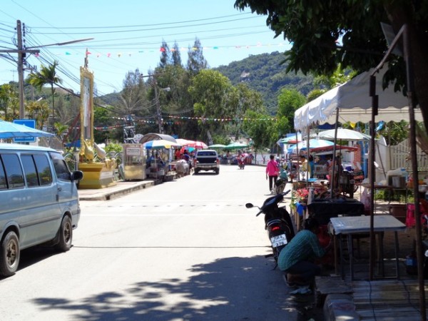 dozens of stalls being set up to sell all manner of items