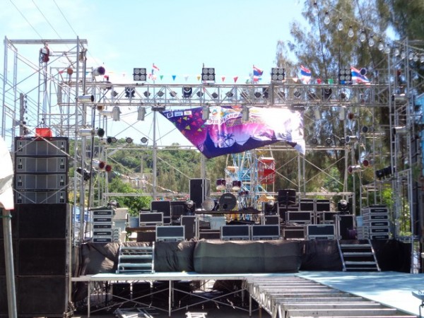 2 huge stage areas were being erected