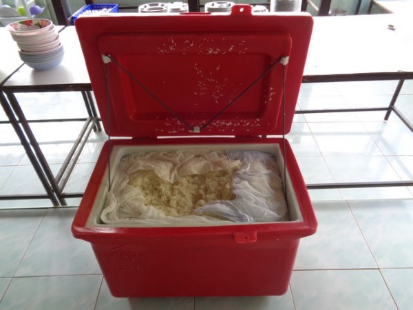 the pot of sticky rice was the largest I’ve ever seen