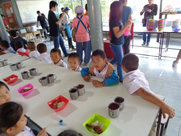 they all proceeded to sit very quietly at 2 dining tables
