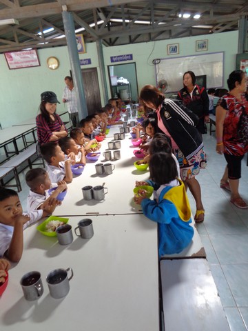 they all proceeded to sit very quietly at 2 dining tables