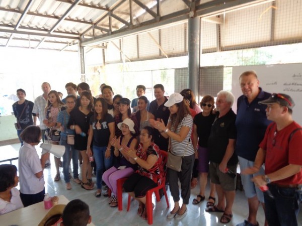The visitors were asked to pose for some photographs