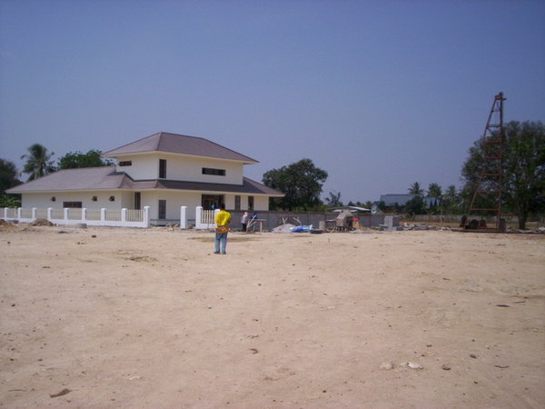 Looking over to the house