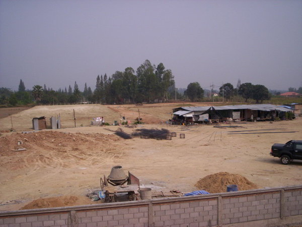 View from Master bedroom showing the land filled site