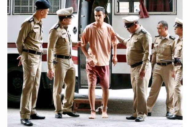 Photos of al-Araibi being taken to the Criminal Court in shackles on Monday went worldwide and drew massive negative comments. (Reuters photo)