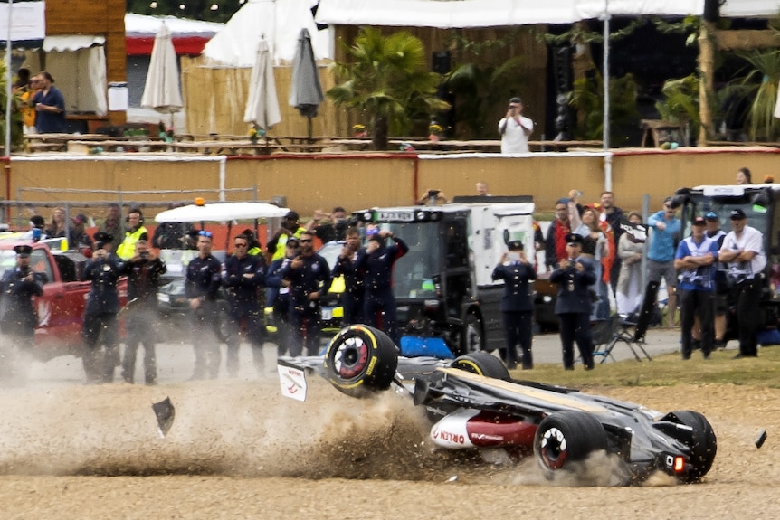 Guanyu Zhou suffered no major injuries in the crash. (Getty Images: Remko de Waal/ANP)