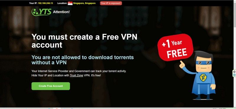 You will see the message at the top that shows my VPN was already working.