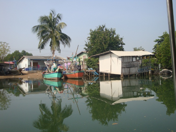 The primitive fisherman's dwellings en-route