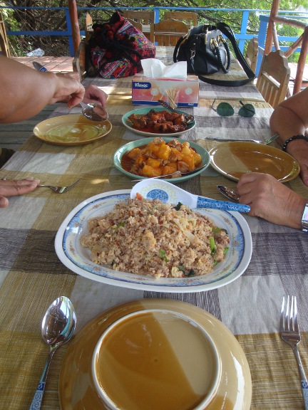 Our lunch, prepared exactly as we had ordered it.