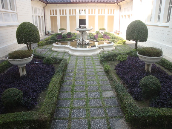 Quaint garden in the centre of the house