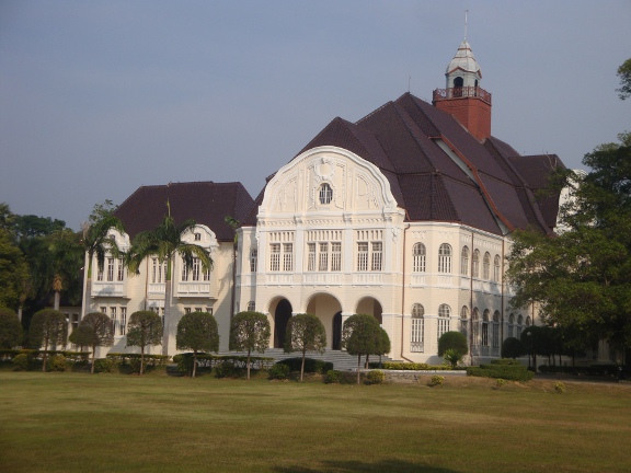 Side view of the Palace that you see when driving through Army Camp